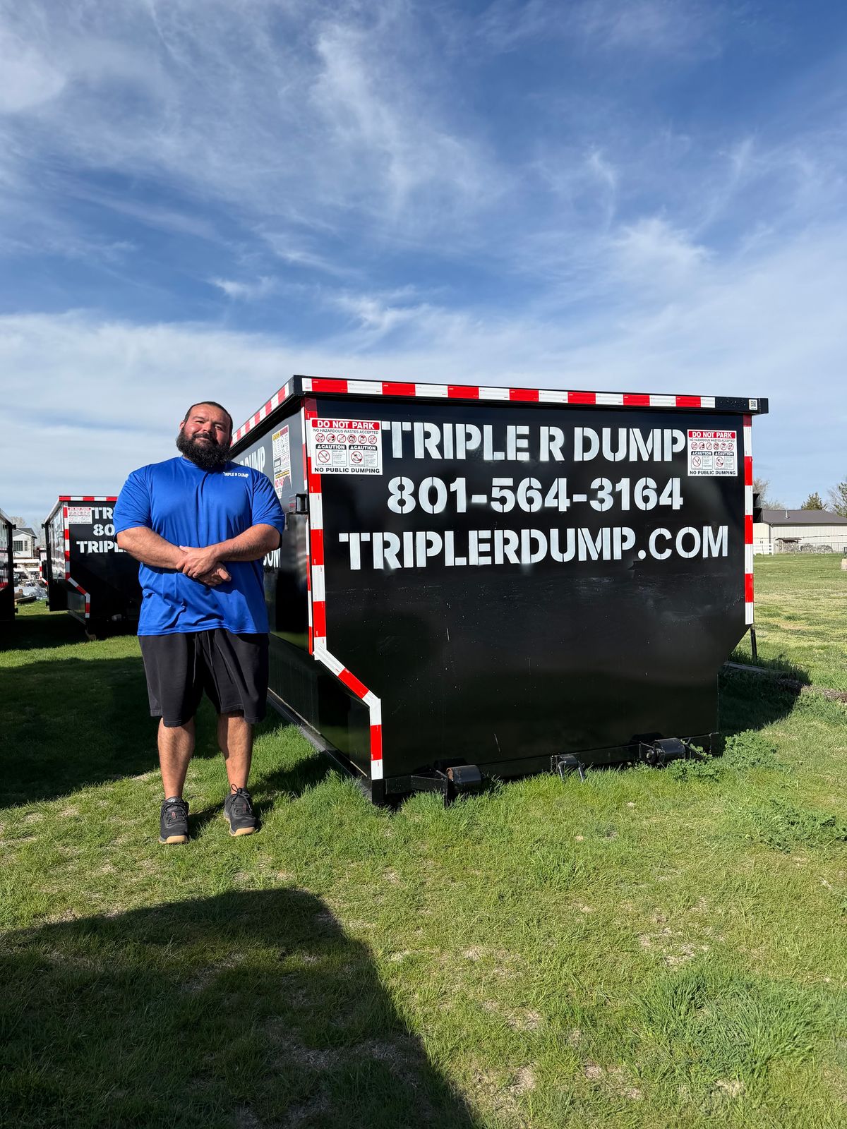Joseph Rodrigues with a 25 yard Triple R Dump roll-off bin